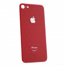 Задняя крышка (стекло) для iPhone 8 (стандартное отверстие, без "CE") цвет: красный