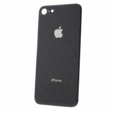 Задняя крышка (стекло) для iPhone 8 (большое отверстие, без "CE") цвет: черный