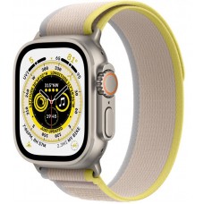 Apple Watch Ultra 49мм Titanium США (ремешок: S/M, желто-бежевая петля)