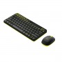 Клавиатура и мышь беспроводные (набор) Logitech MK240 Nano (цвет: черный с желтым)